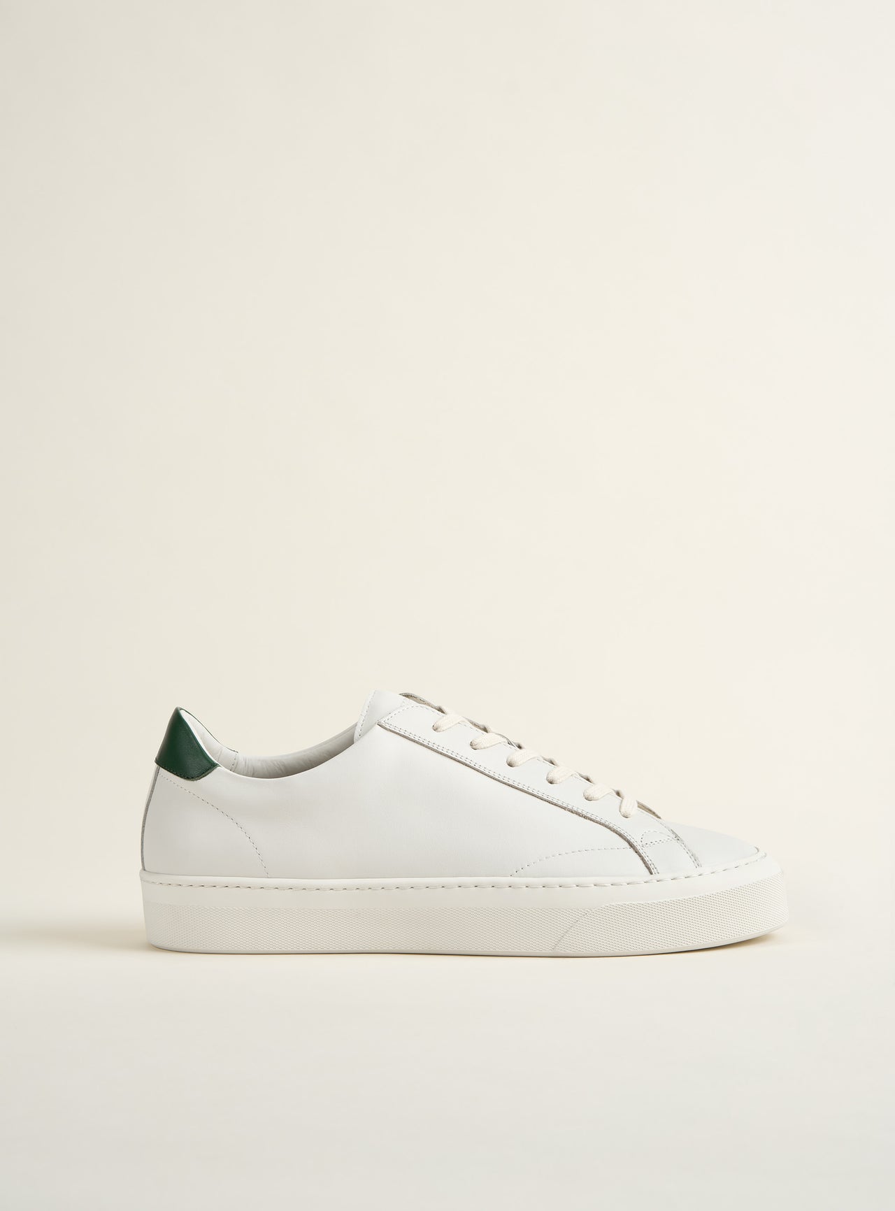 Base Crema/Green Leather