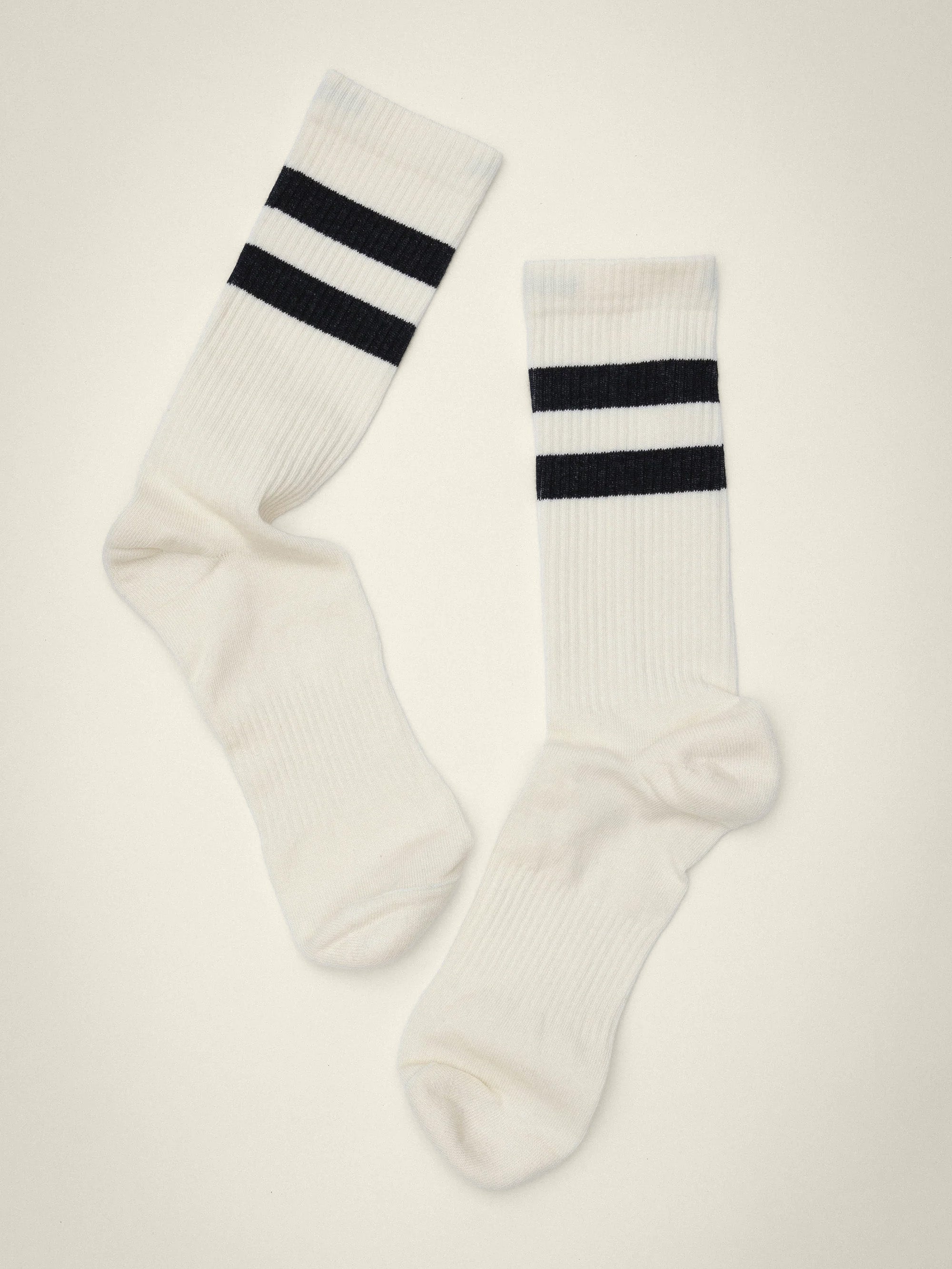 Two Stripe Sock Off White / Black 3-pack