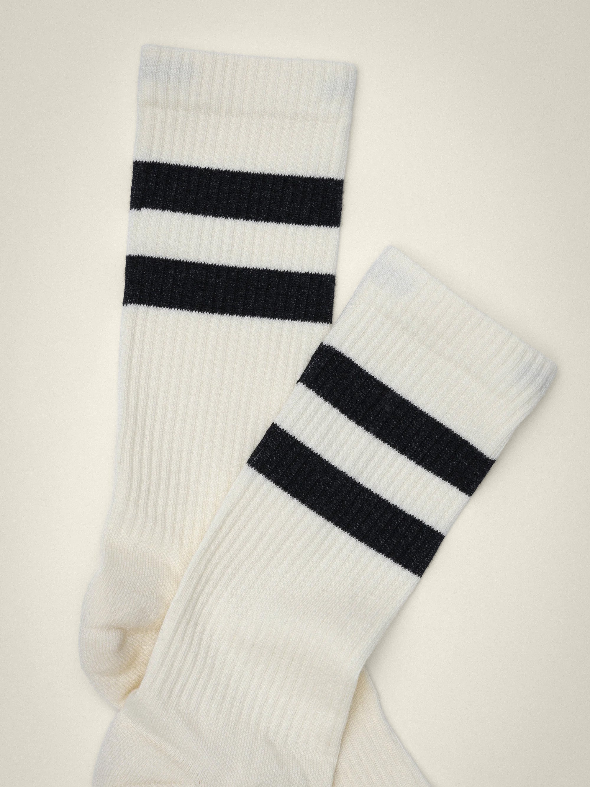 Two Stripe Sock Off White / Black