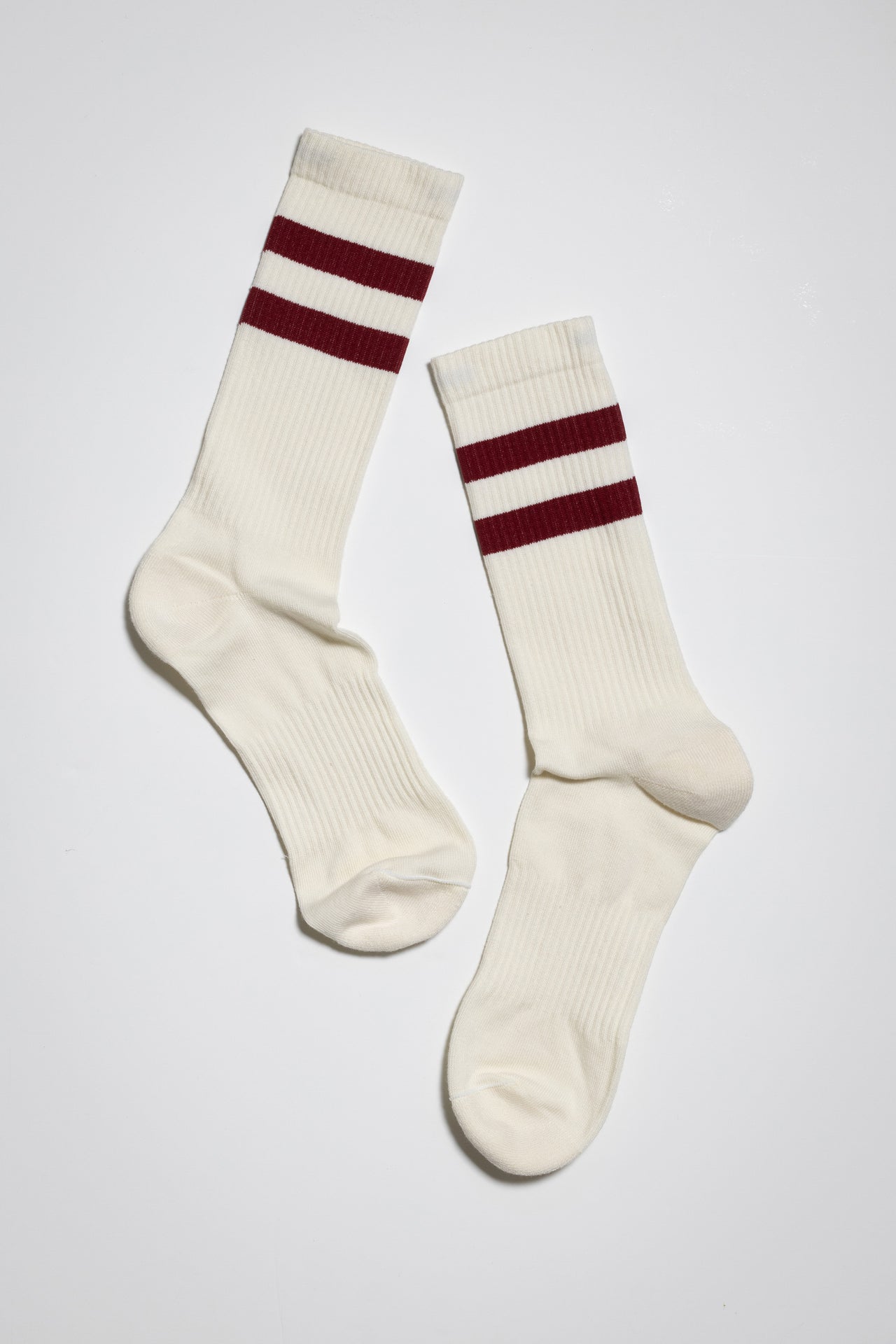 Two Stripe Sock Off White / Red