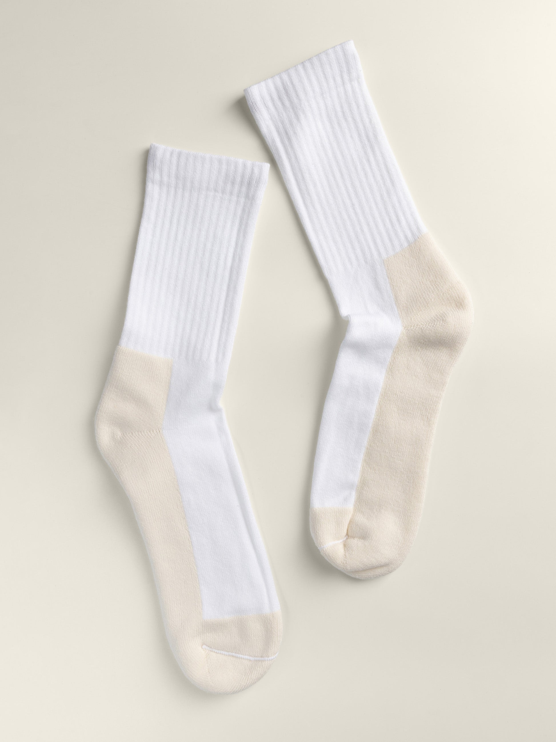 Two Tone Sock White/Off-White 3-pack