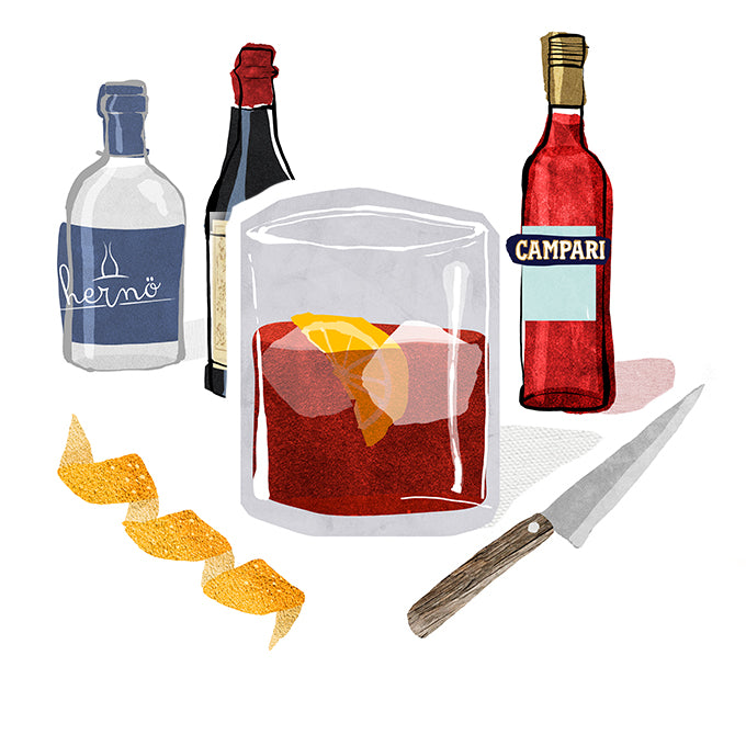 The legendary Negroni cocktail