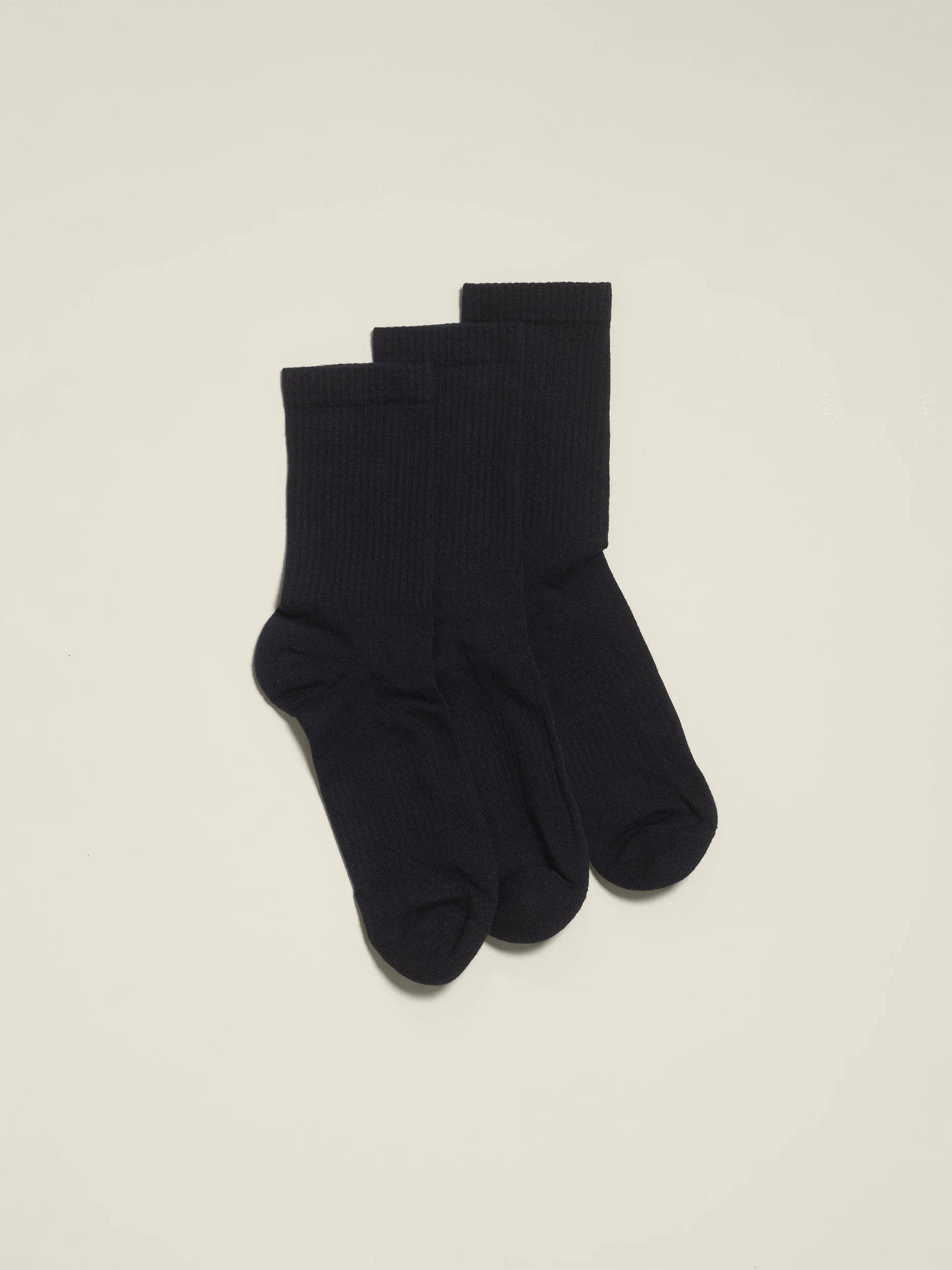 Crew Socks Black 3-pack