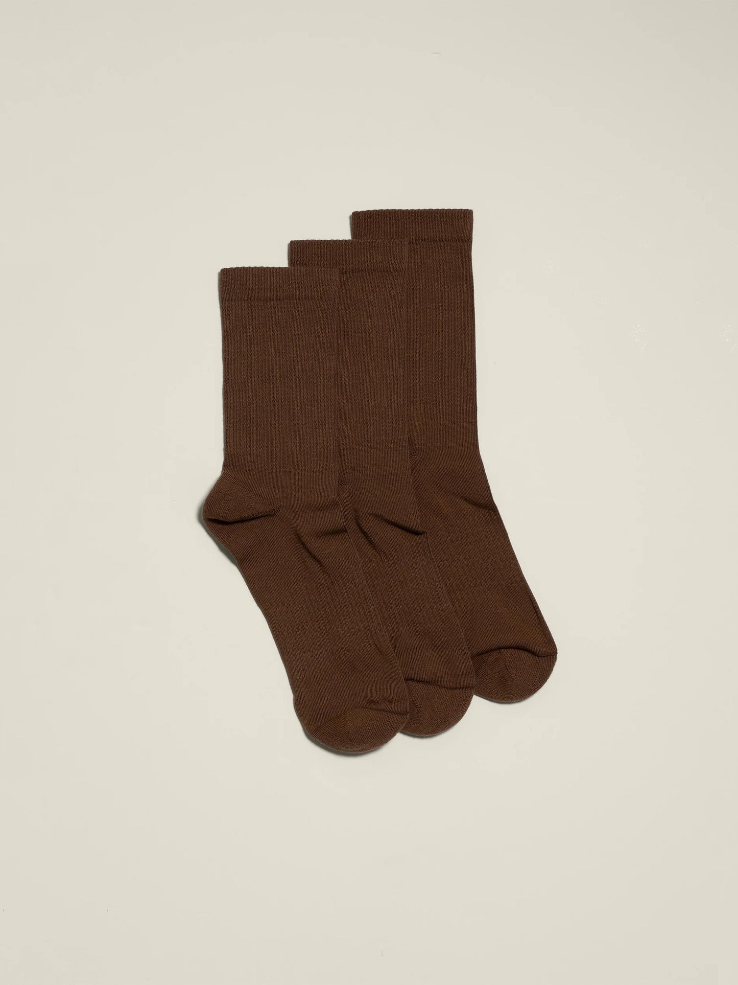 Crew Socks Brown 3-pack