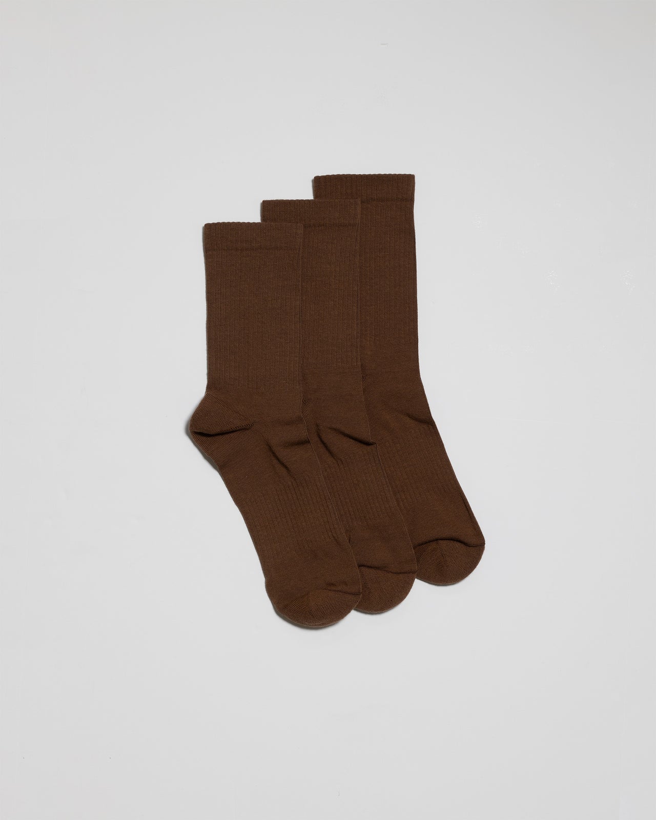 Crew Socks Brown 3-pack