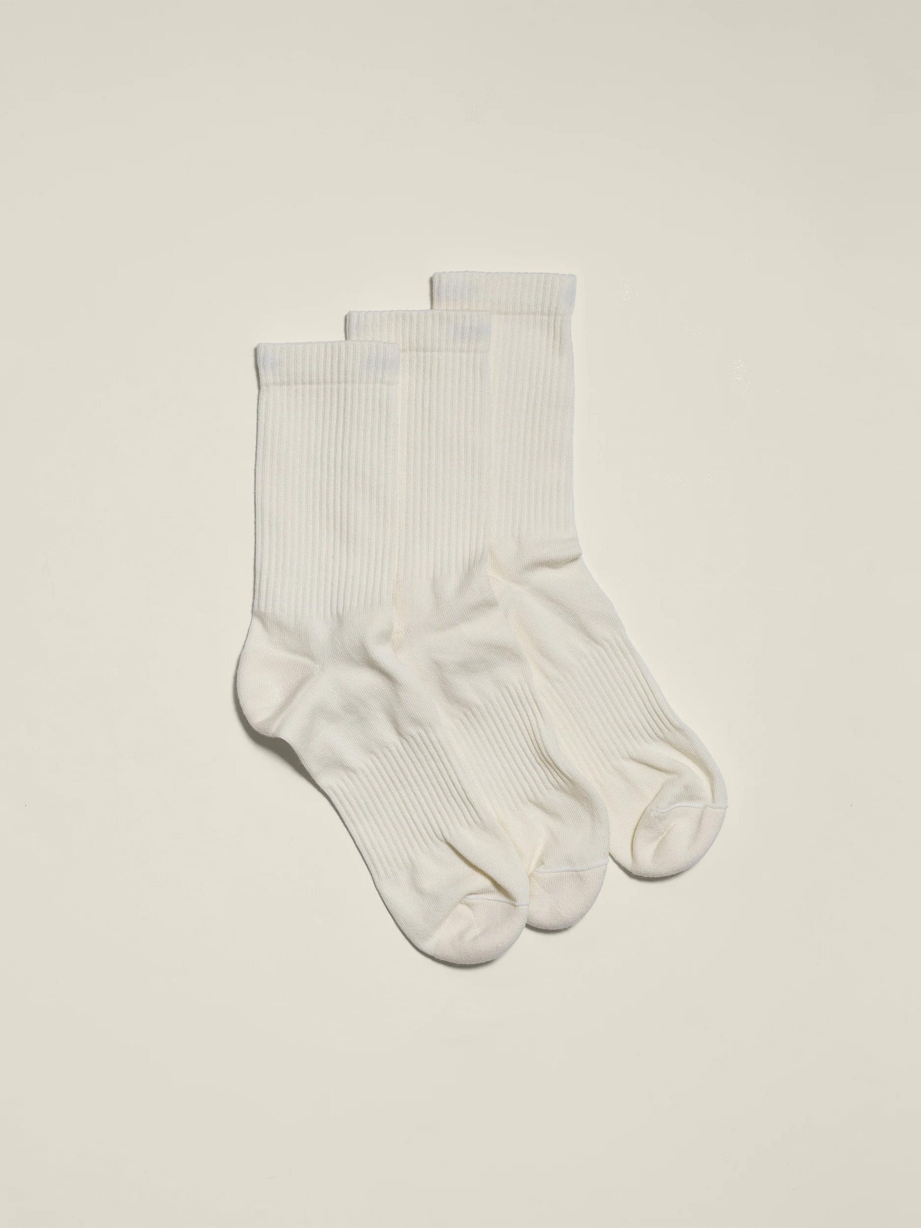 Crew Sock Off White 3-pack