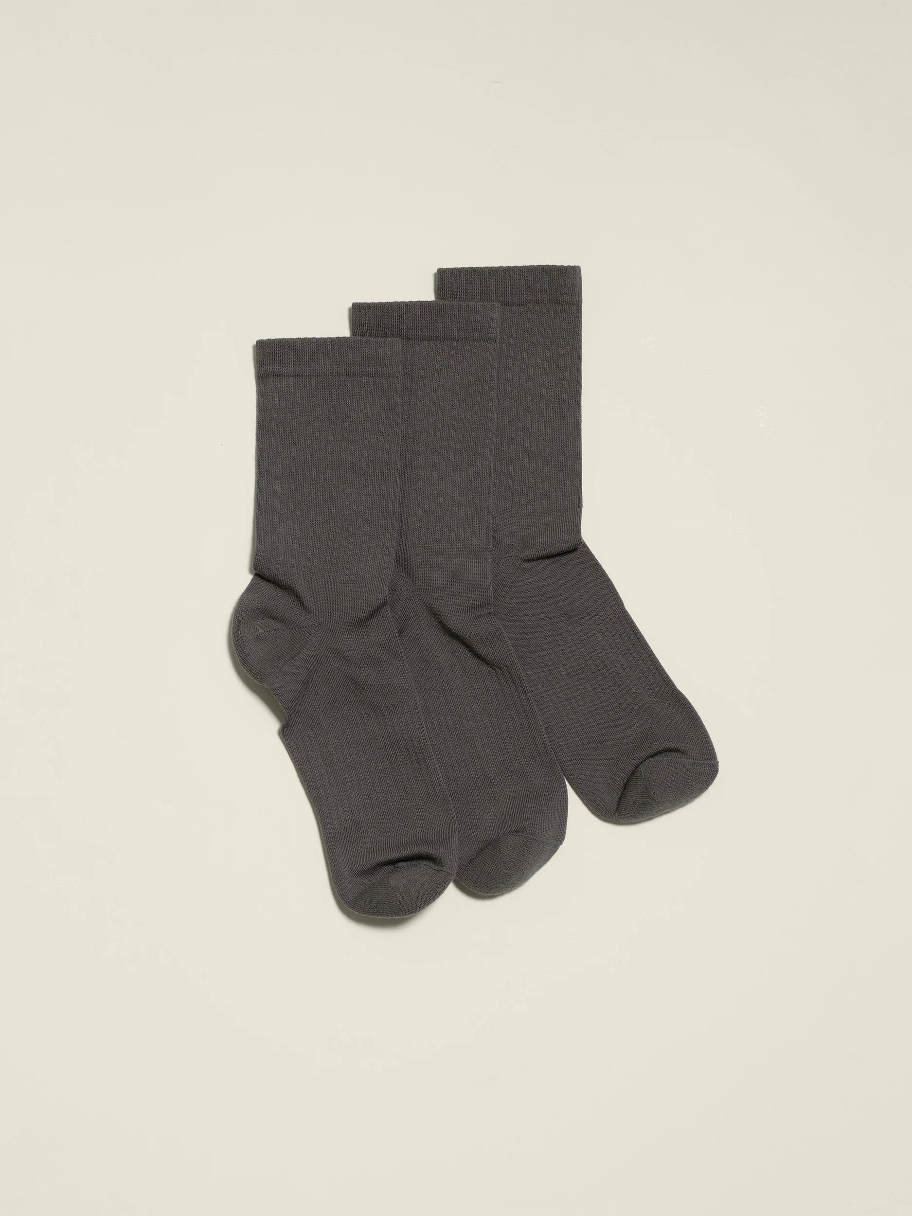 Crew Socks Grey 3-pack