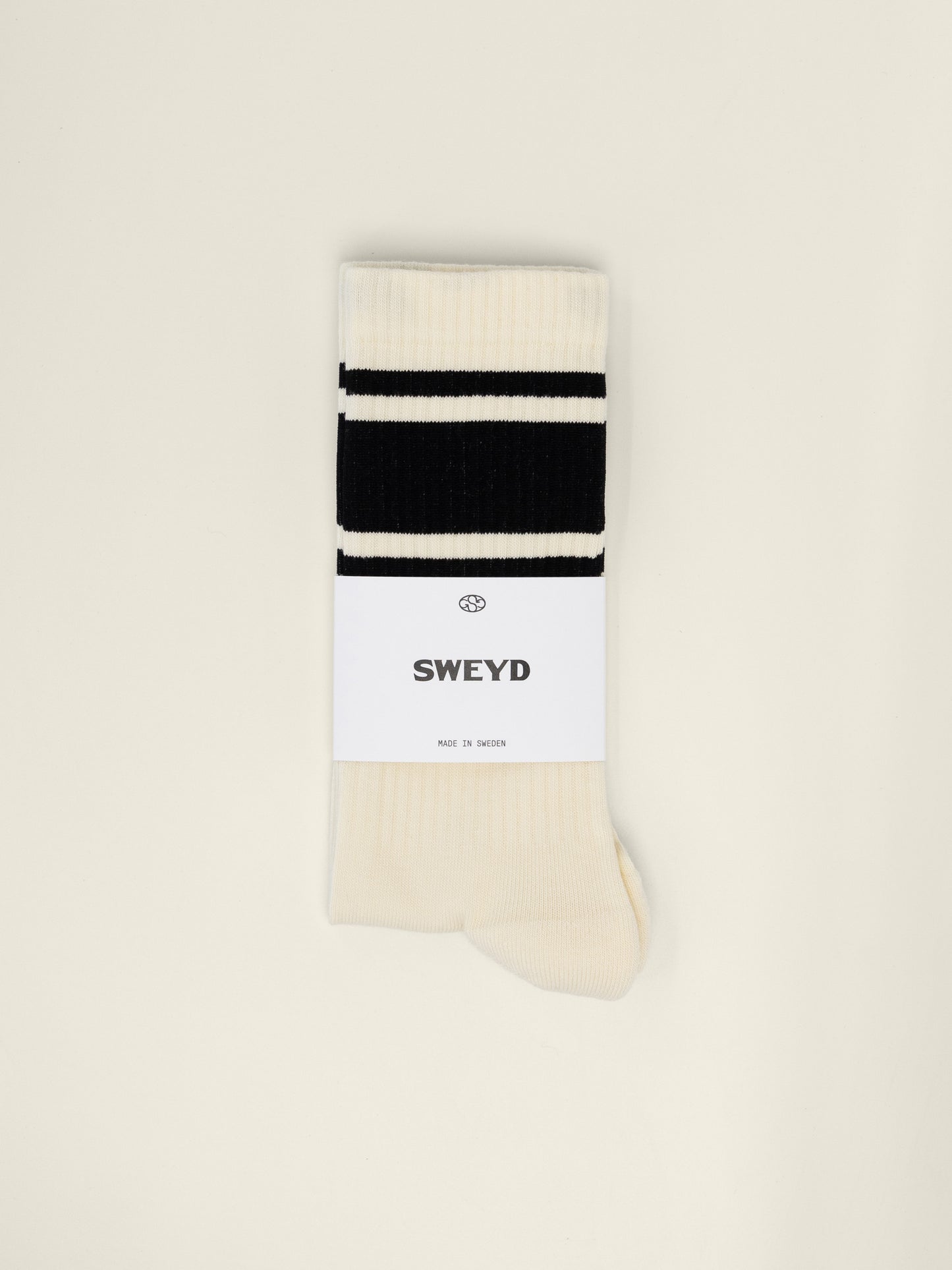 Triple Stripe Sock Off White / Black 3-pack
