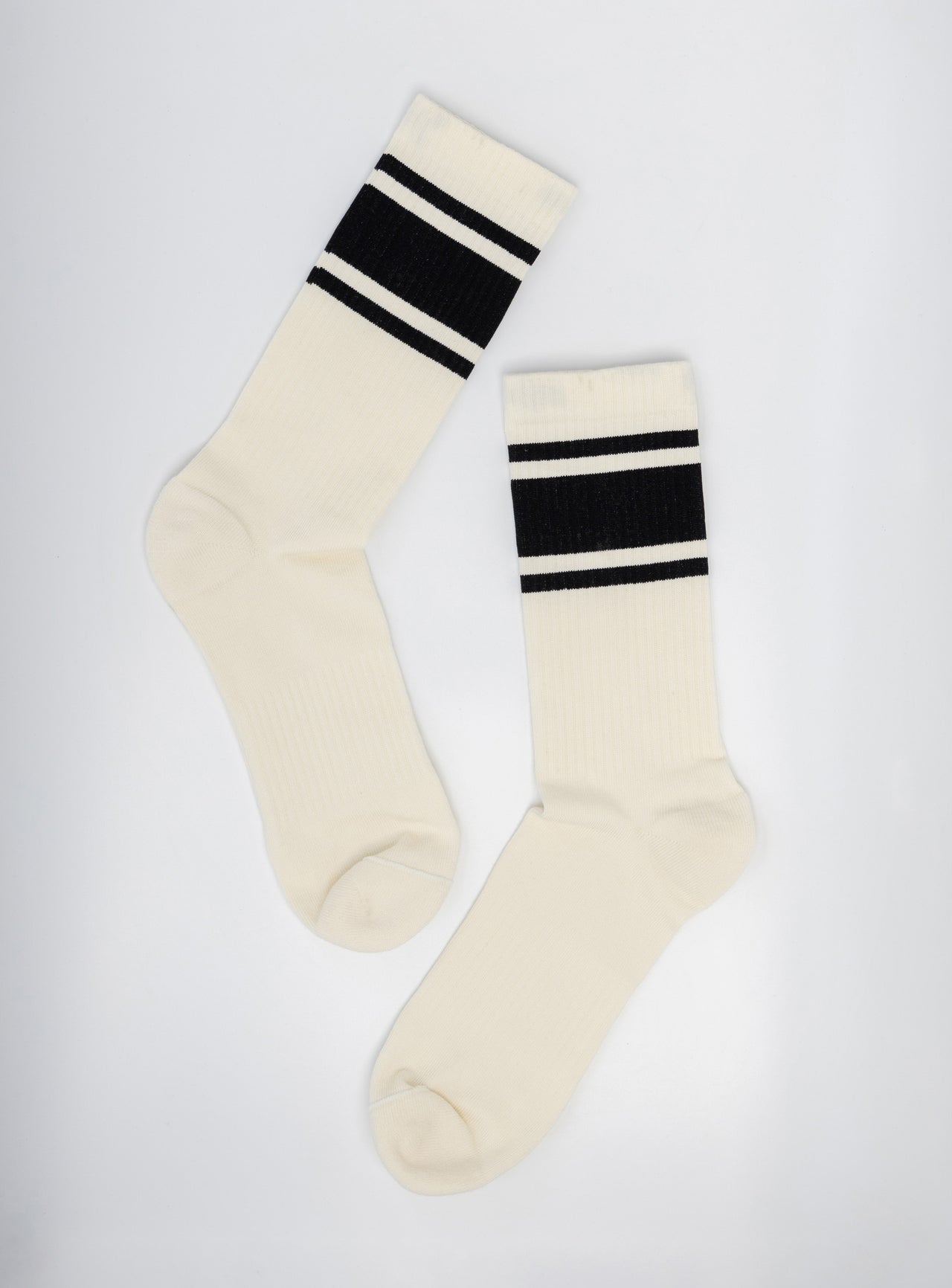 Triple Stripe Sock Off White / Black 3-pack