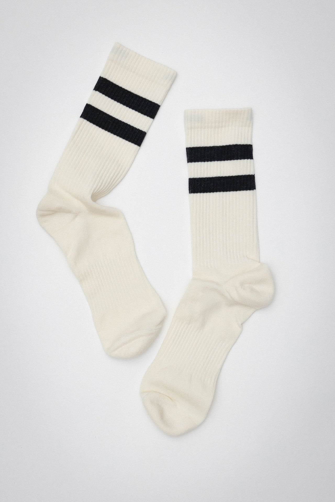 Two Stripe Sock Off White / Black 3-pack