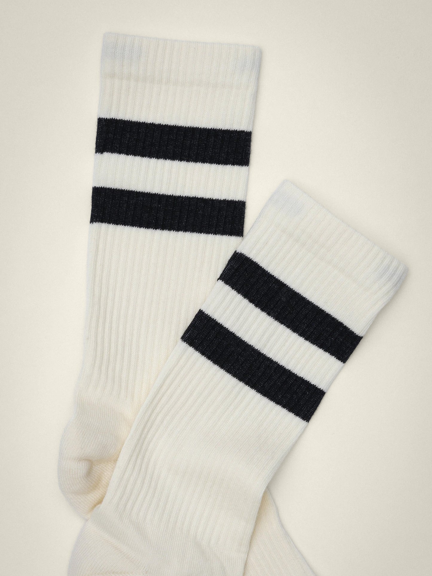 Two Stripe Sock Off White / Black 3-pack