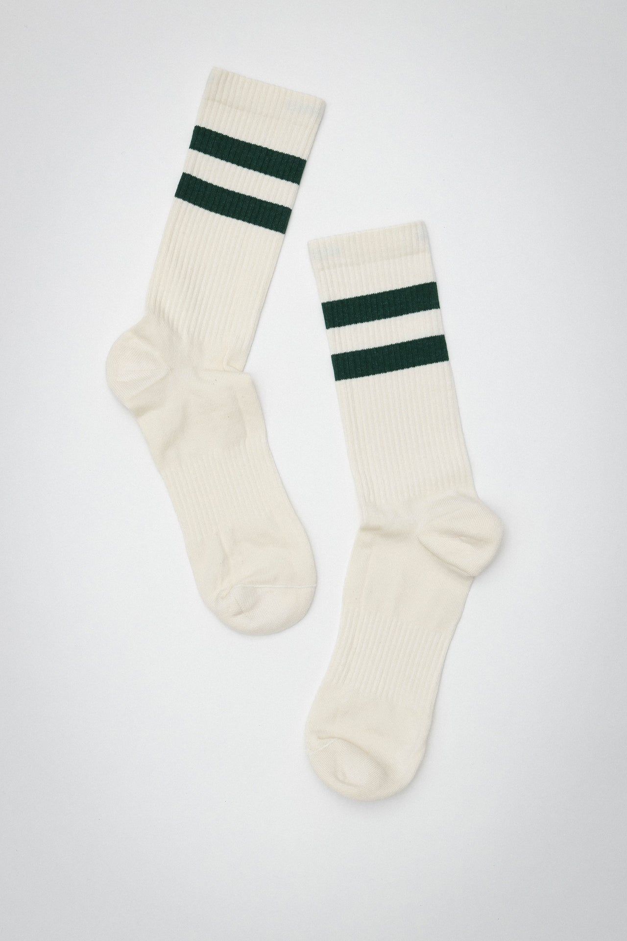 Two Stripe Sock Off White / Green 3-pack