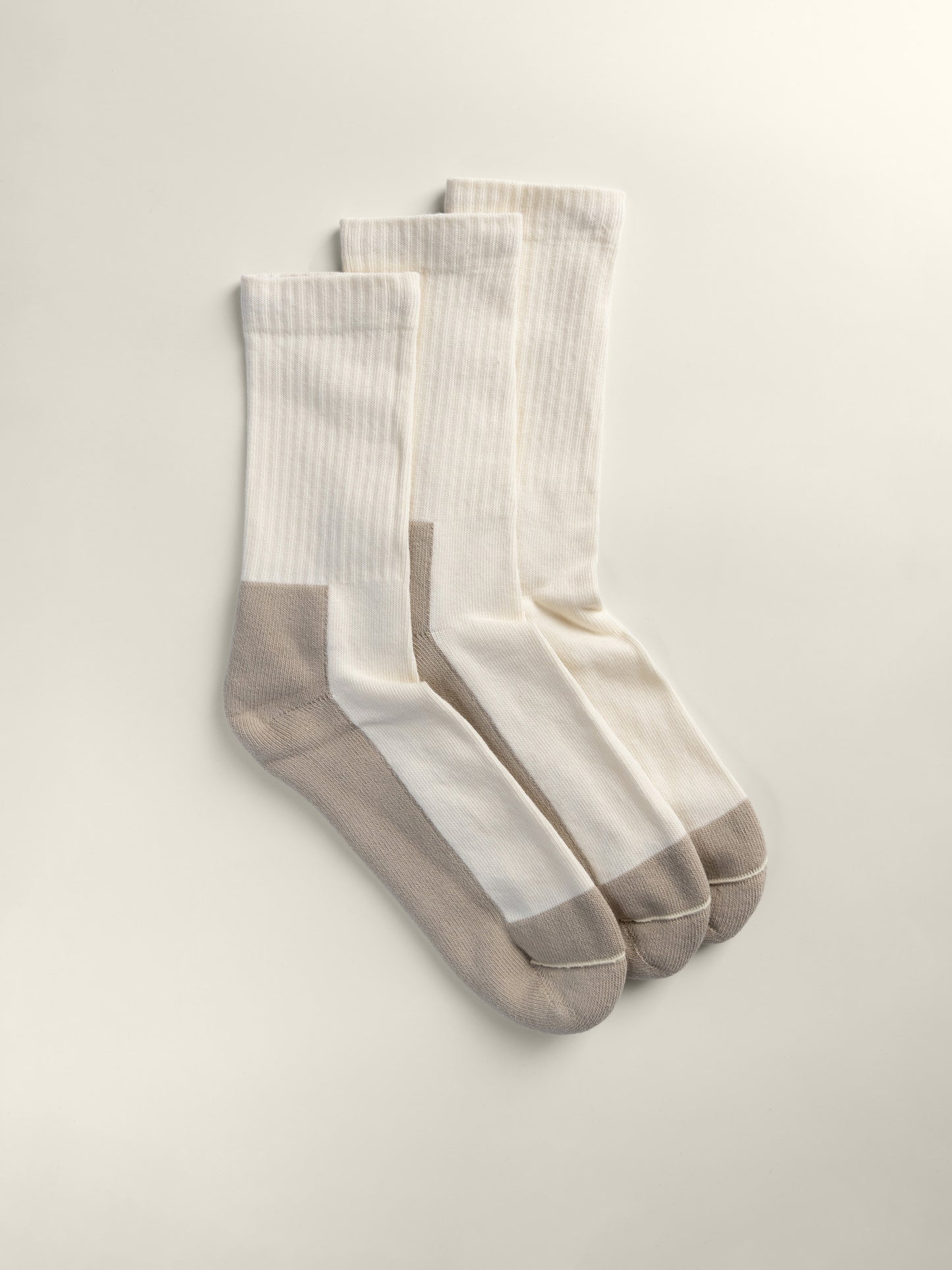 Two Tone Sock Off-White/Sand 3-pack