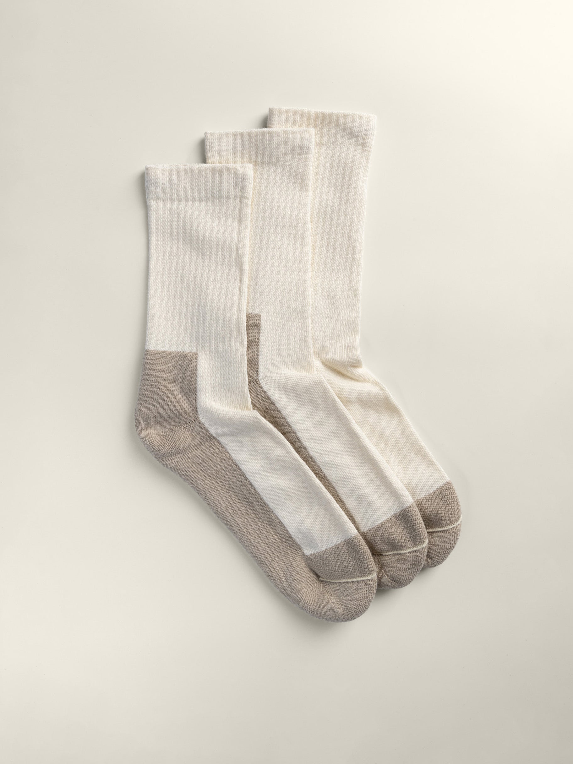 Two Tone Sock Off-White/Sand 3-pack