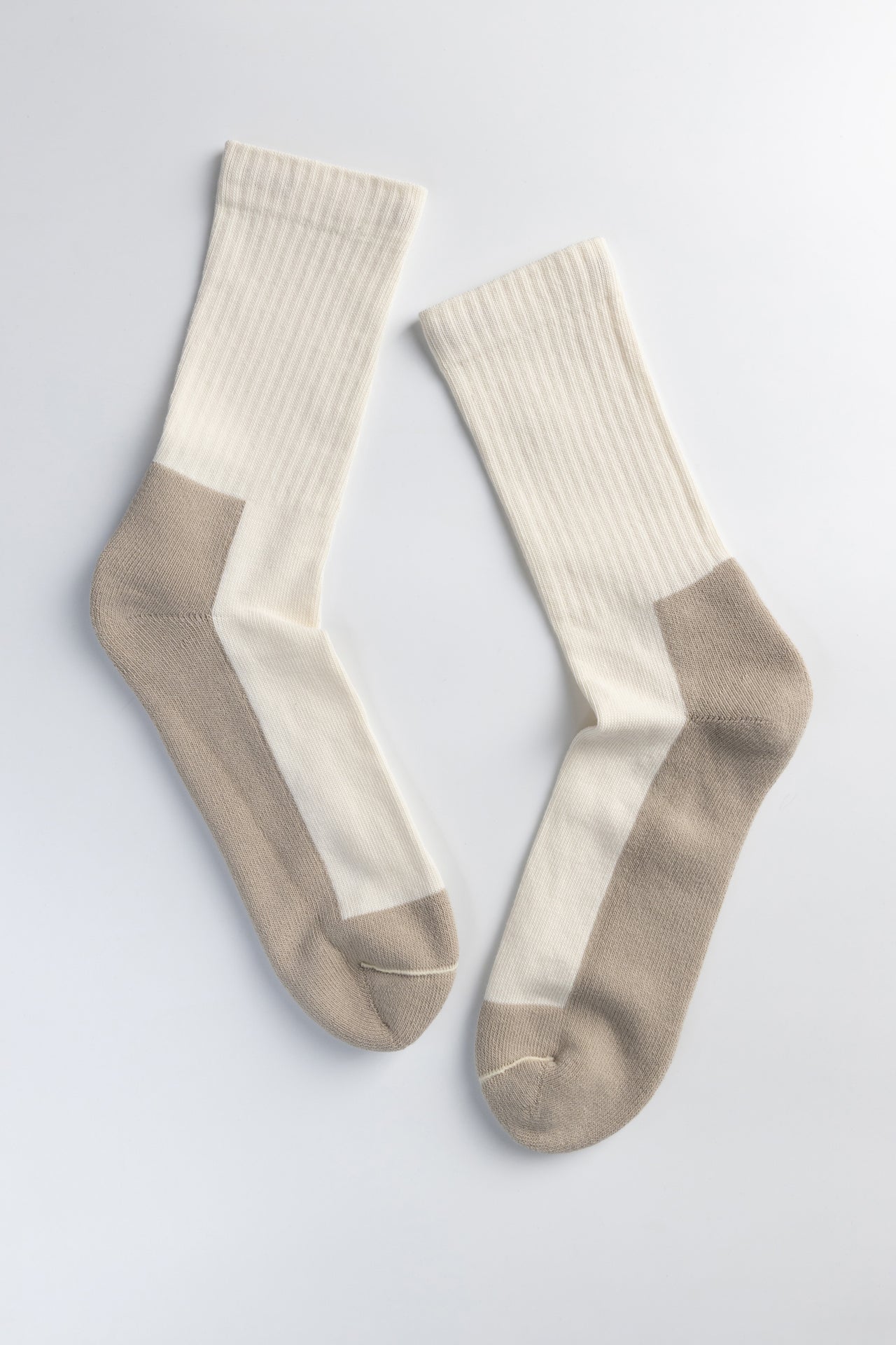 Two Tone Sock Off-White/Sand