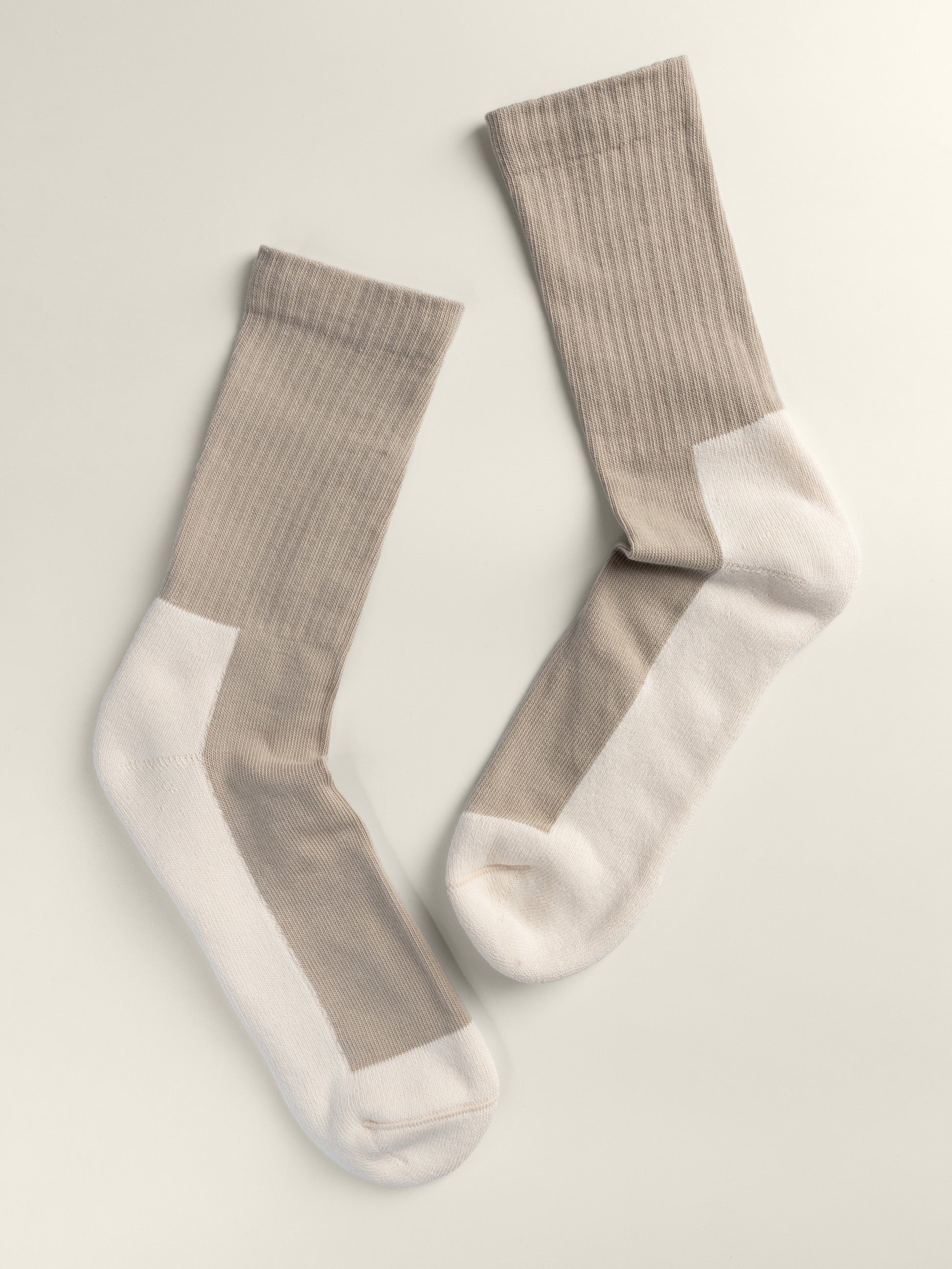 Two Tone Sock Sand/Off-White