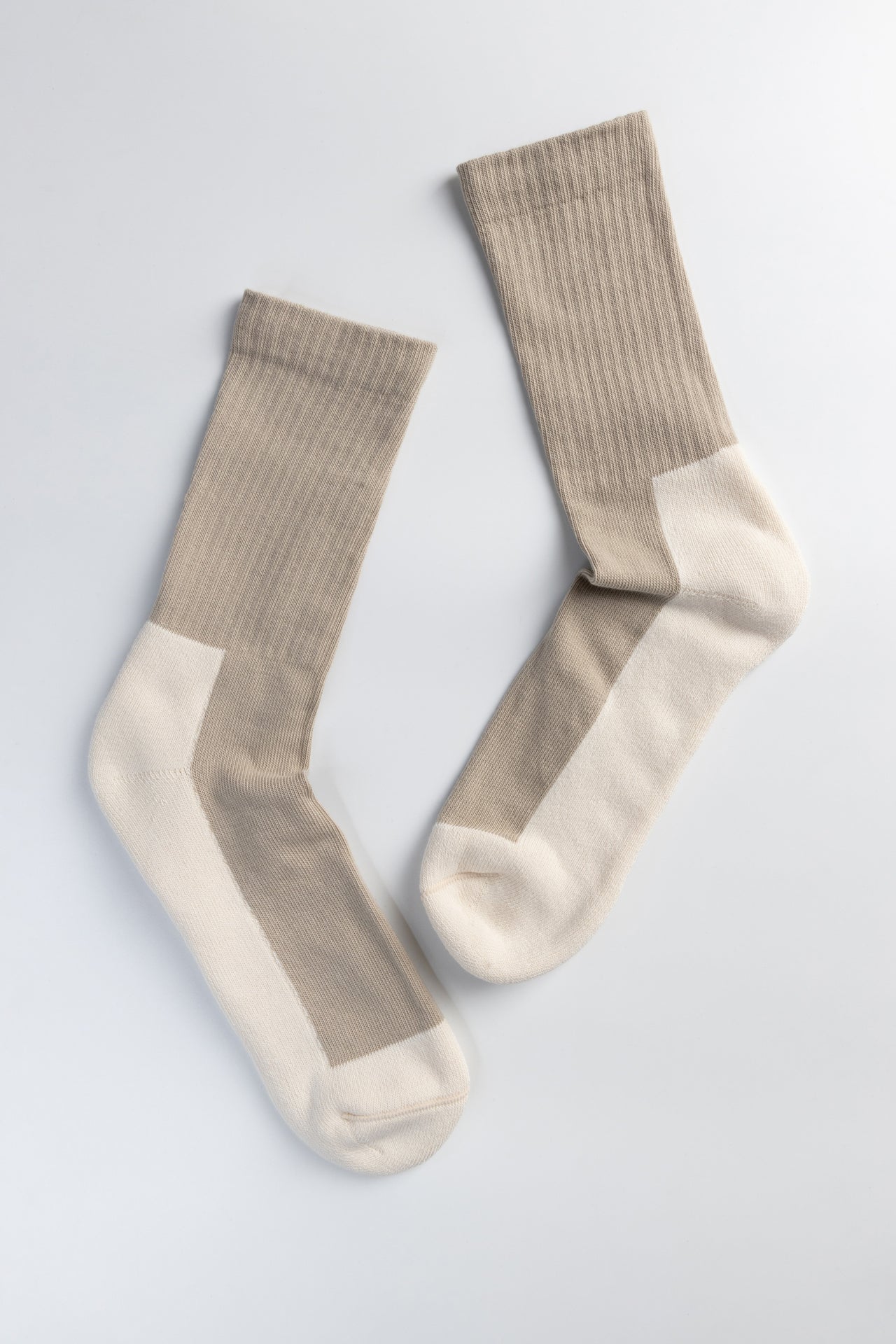 Two Tone Sock Sand/Off-White