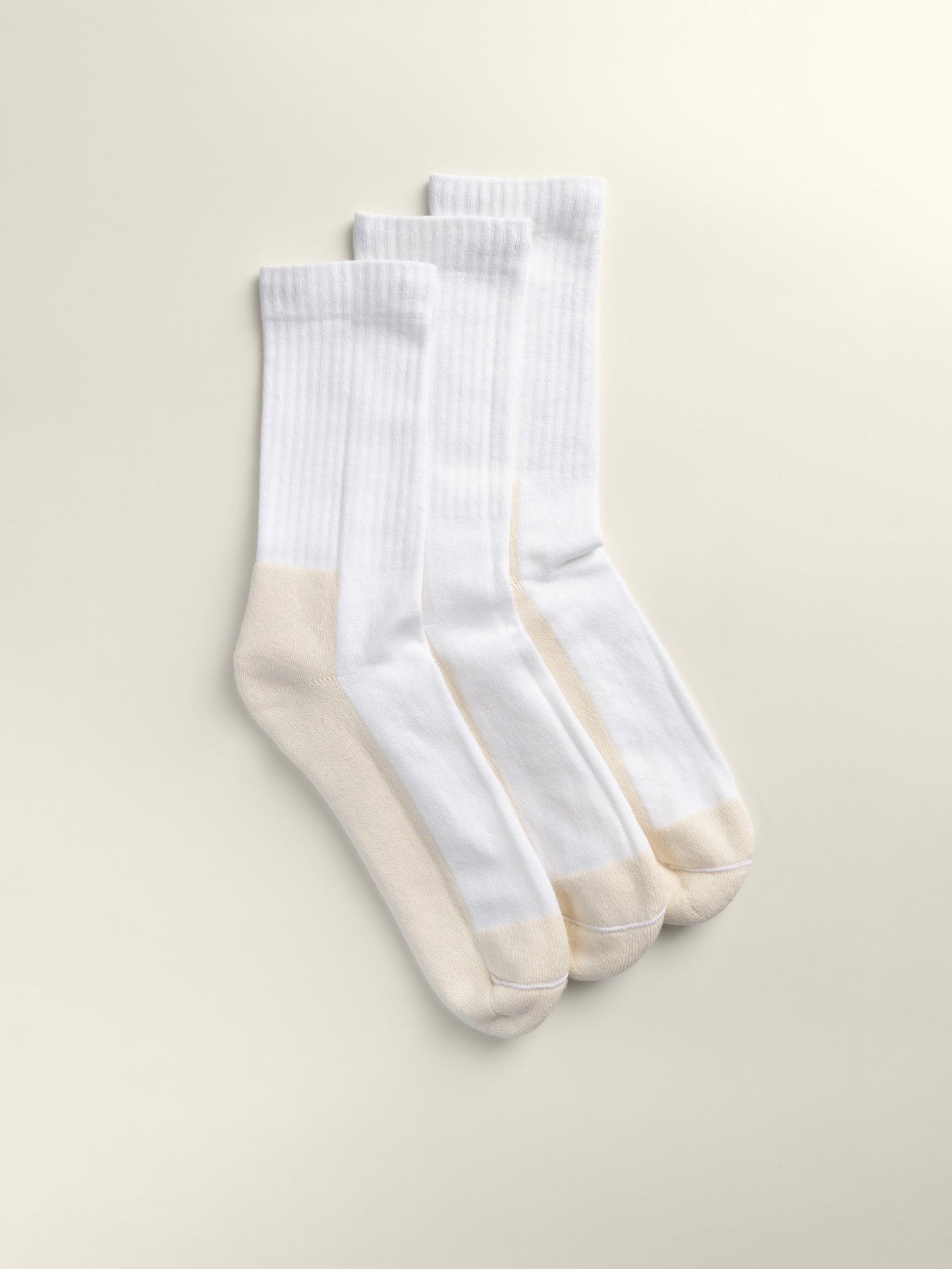 Two Tone Sock White/Off-White 3-pack