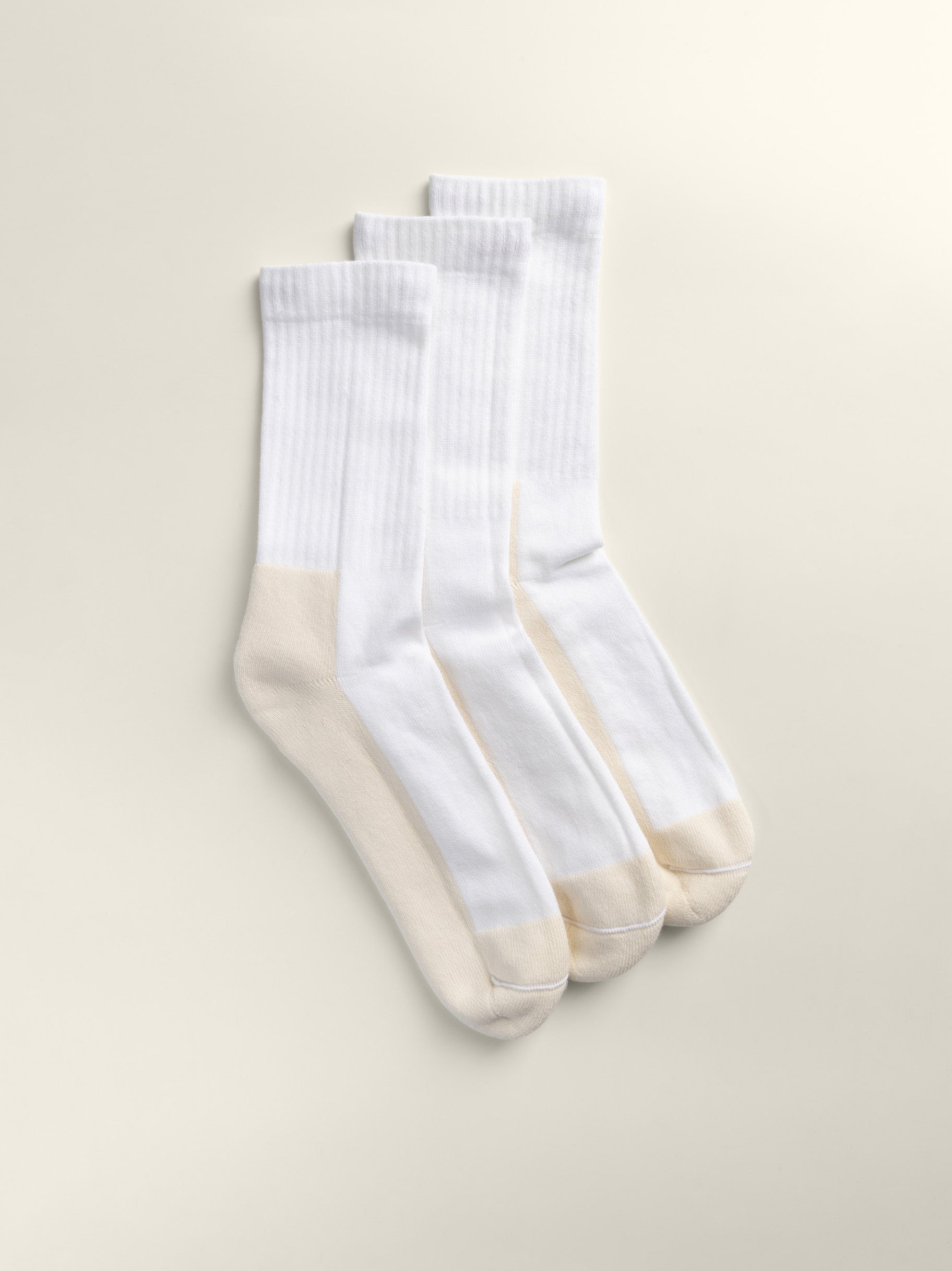 Two Tone Sock White/Off-White 3-pack