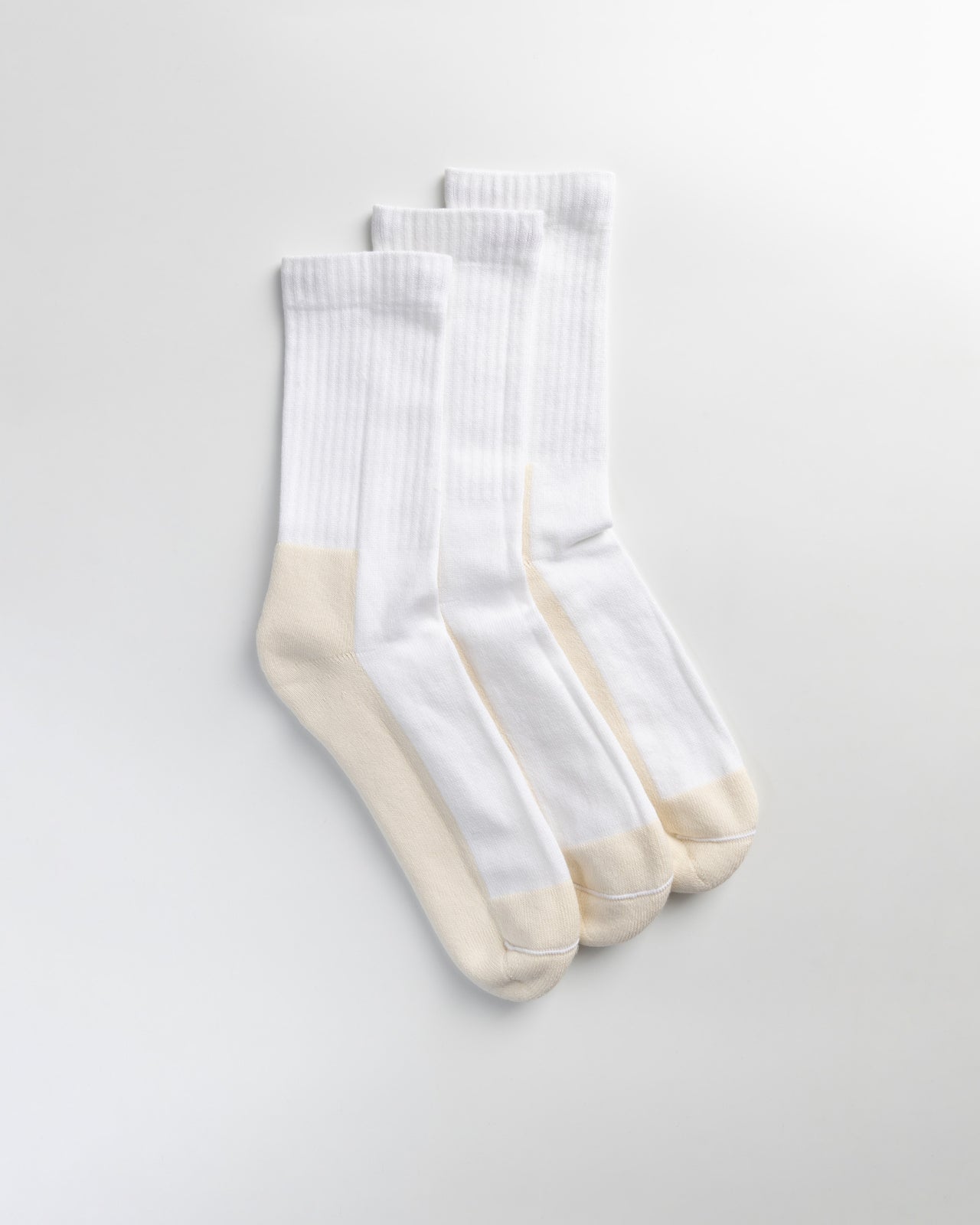 Two Tone Sock White/Off-White 3-pack